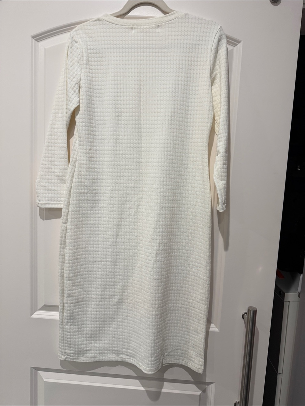 Ivory Textured Midi Shift Dress by Somerset Studio - Picture 2 of 3